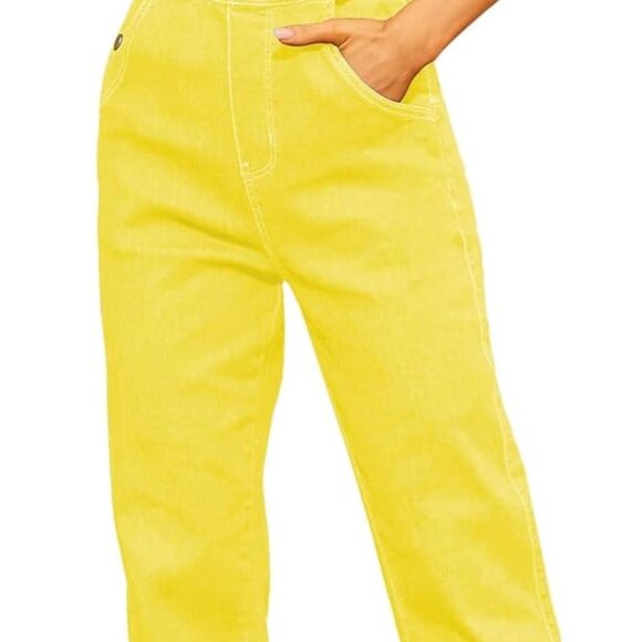 Bib Overalls for Women Fashion Jean Jumpsuit Adjustable Strap Coveralls - Picture 1 of 7